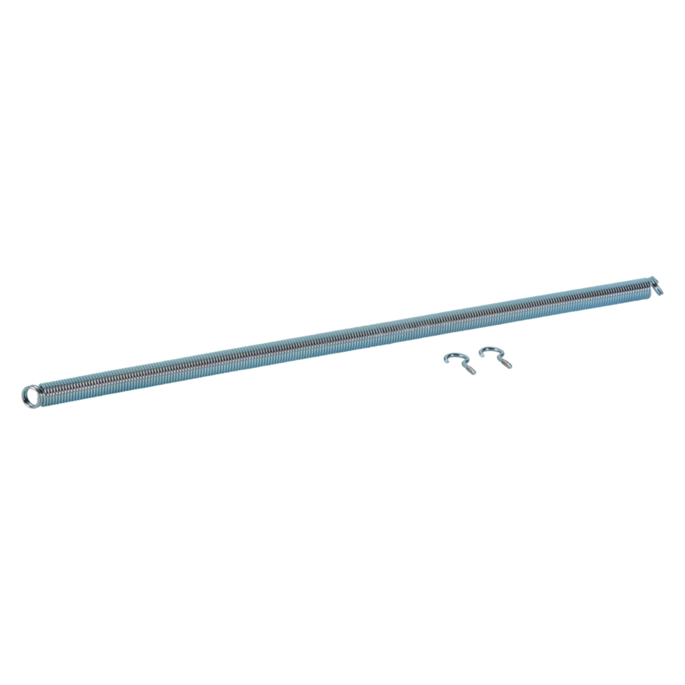 Durable zinc-plated gate spring with looped ends and mounting hooks for hardware and door accessories under $50