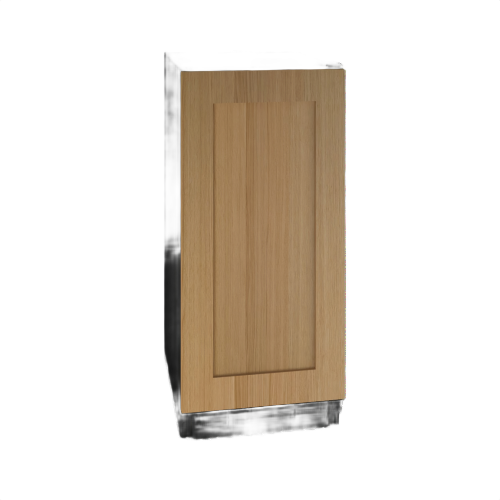 Compact refrigerator with natural wood front panel and black housing from Refrigerators and Kitchen & Kitchenware collections