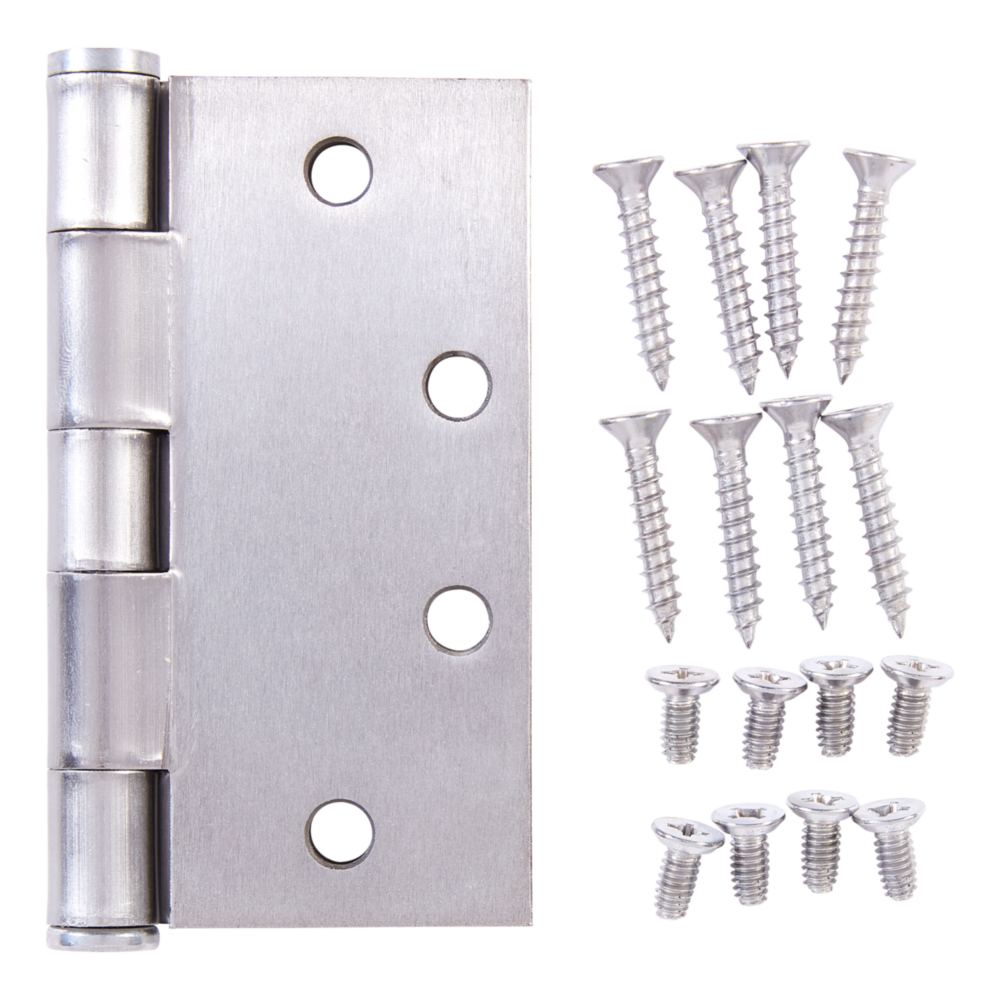 Thick gauge full mortise steel hinge with five knuckles and included screws for door hardware and home improvement use under $50