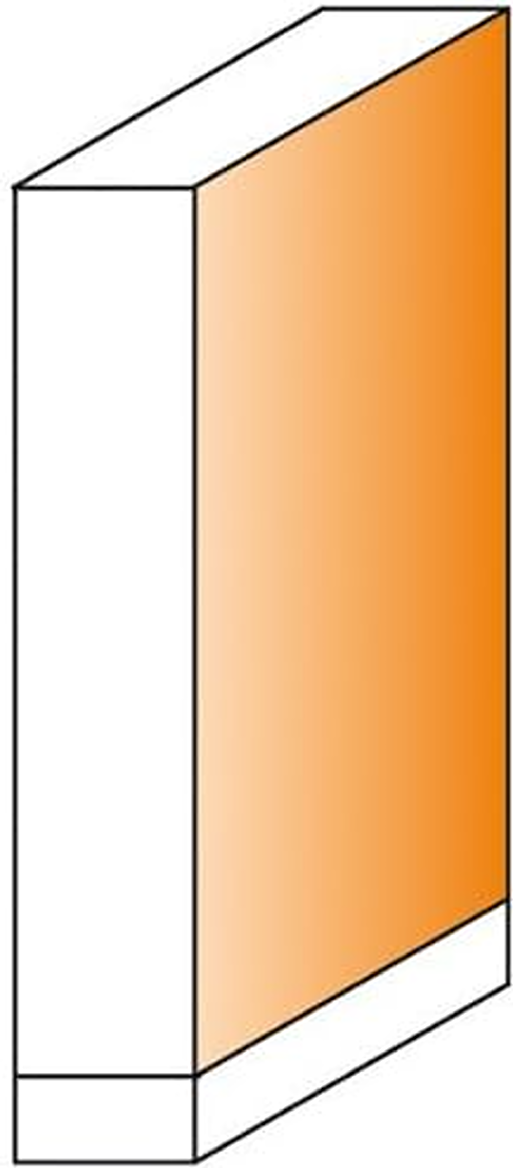 CMT Orange Tools 3/8" x 1/2" Flush Trim Bit, 1/4" Shank