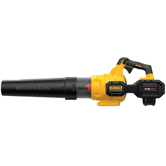 Cordless handheld axial blower with brushless motor and yellow-black design for outdoor and home improvement use