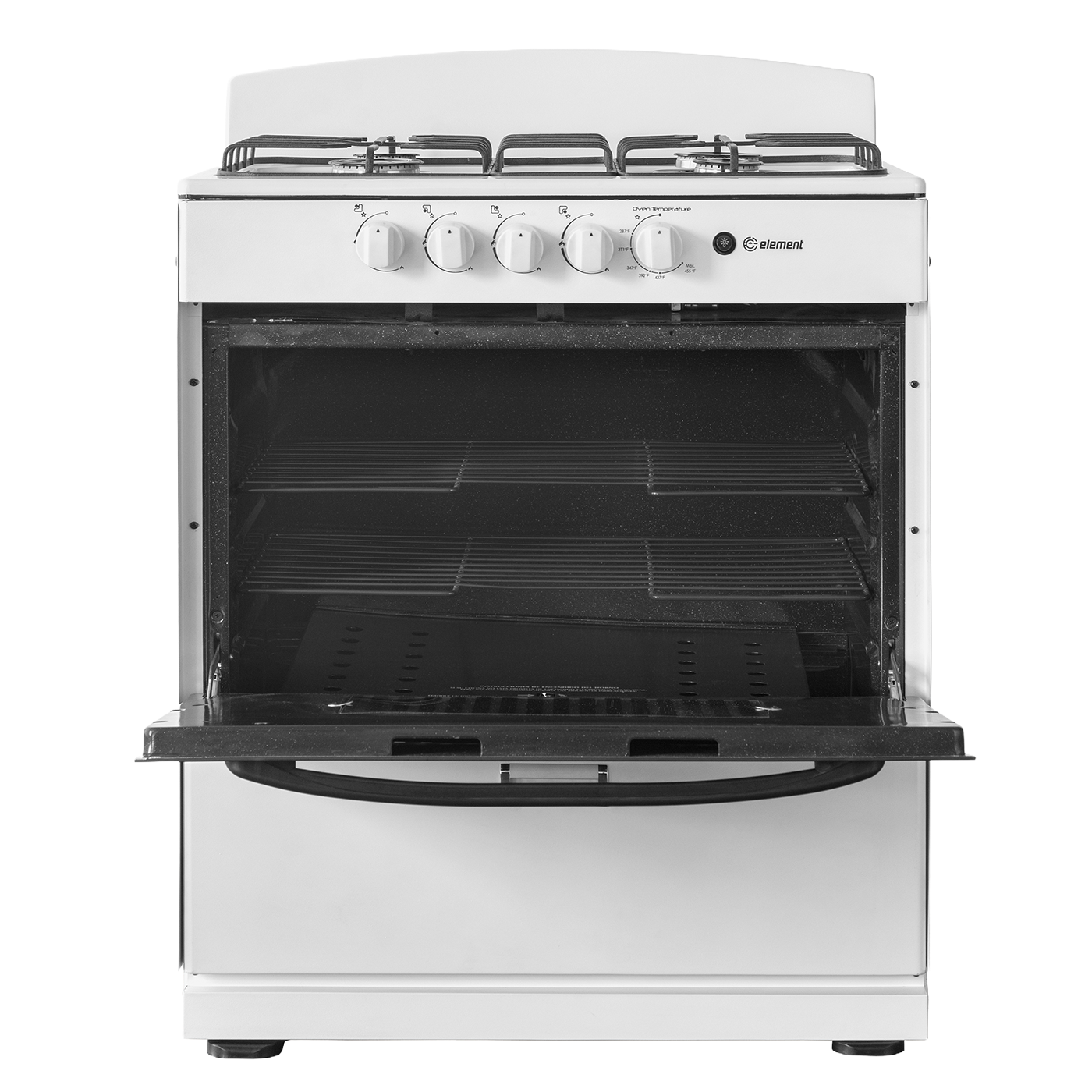 Element Electronics 4.0 cu. ft. 30", 4-Burner Gas Range (EEGR3A4MCCW)
