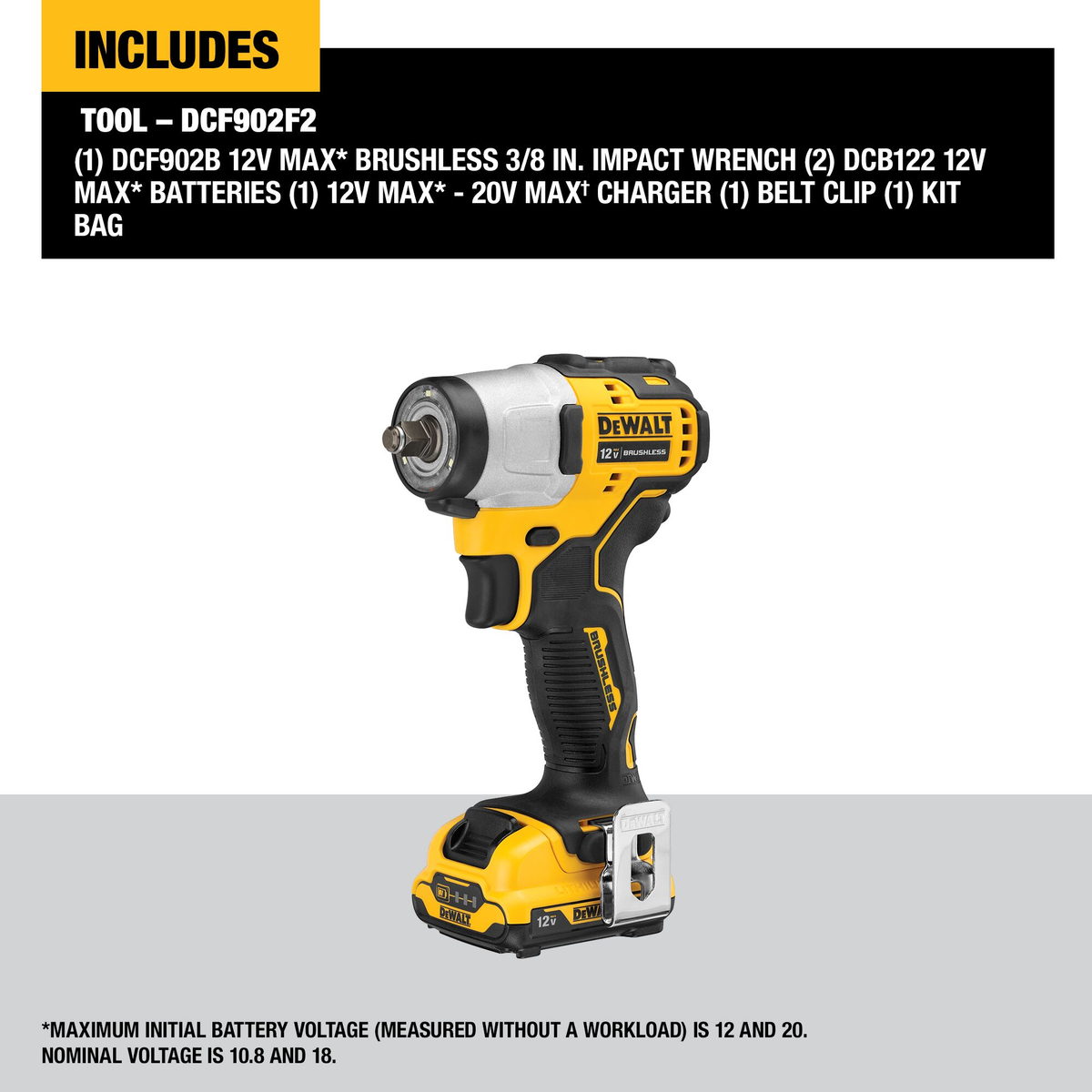 DEWALT 12V MAX* Brushless 3/8" Cordless Impact Wrench (Tool Only)