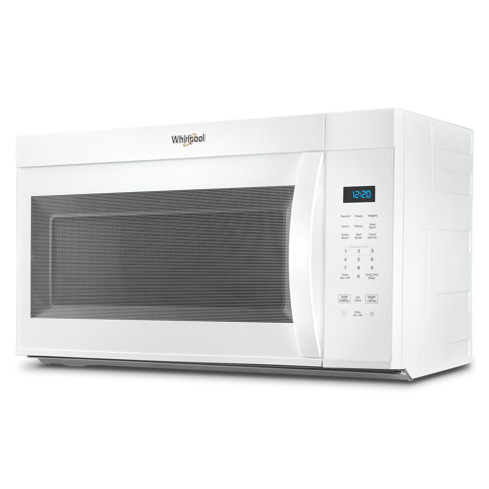 White Whirlpool over-the-range microwave with digital control panel in microwaves and kitchen appliances collection
