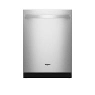 24-inch fingerprint resistant stainless steel built-in dishwasher with top control, featuring total coverage wash and auto open air dry, part of Dishwashers and Kitchen & Kitchenware collections.