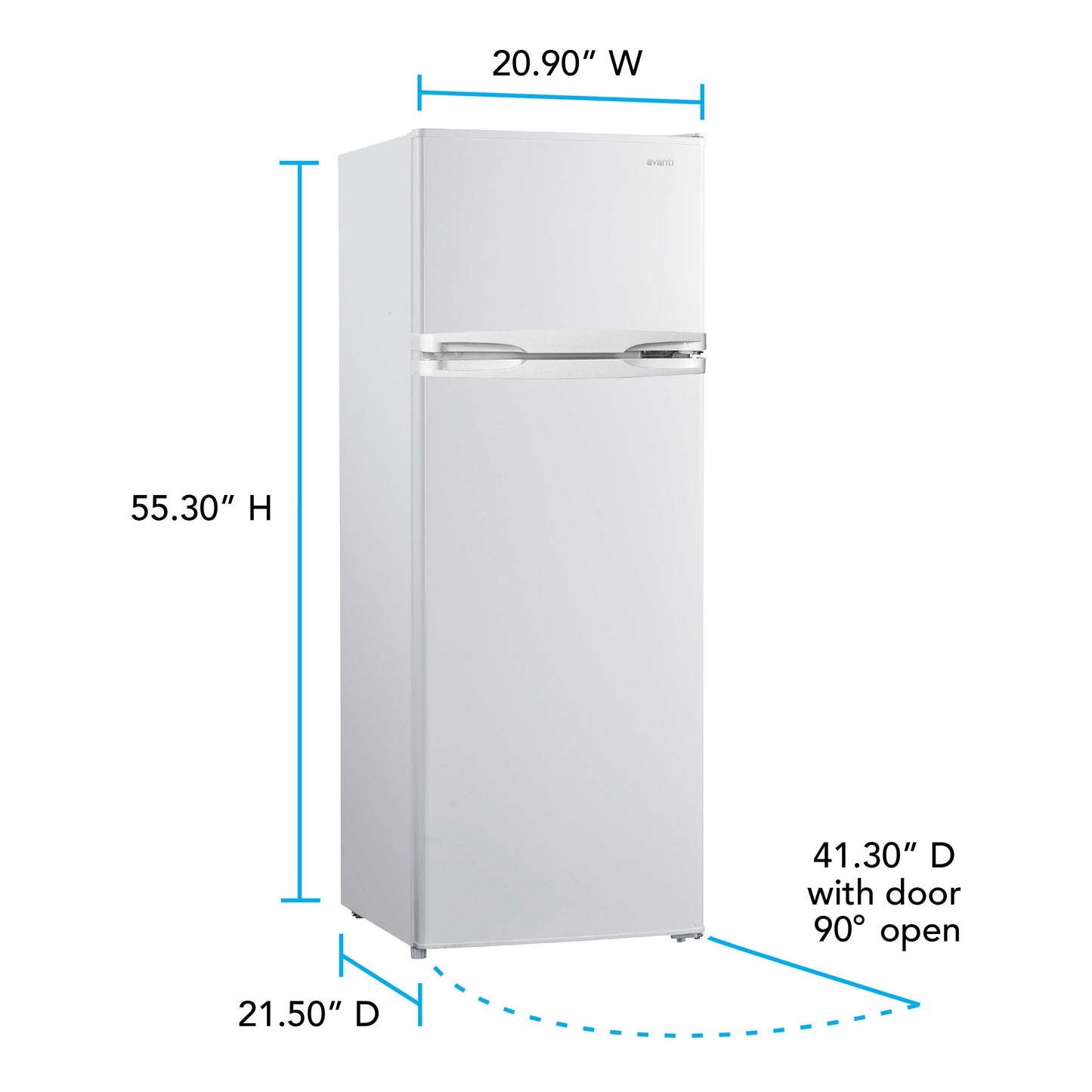 Avanti 7.5 cu. ft. Apartment Size Refrigerator - Stainless Steel