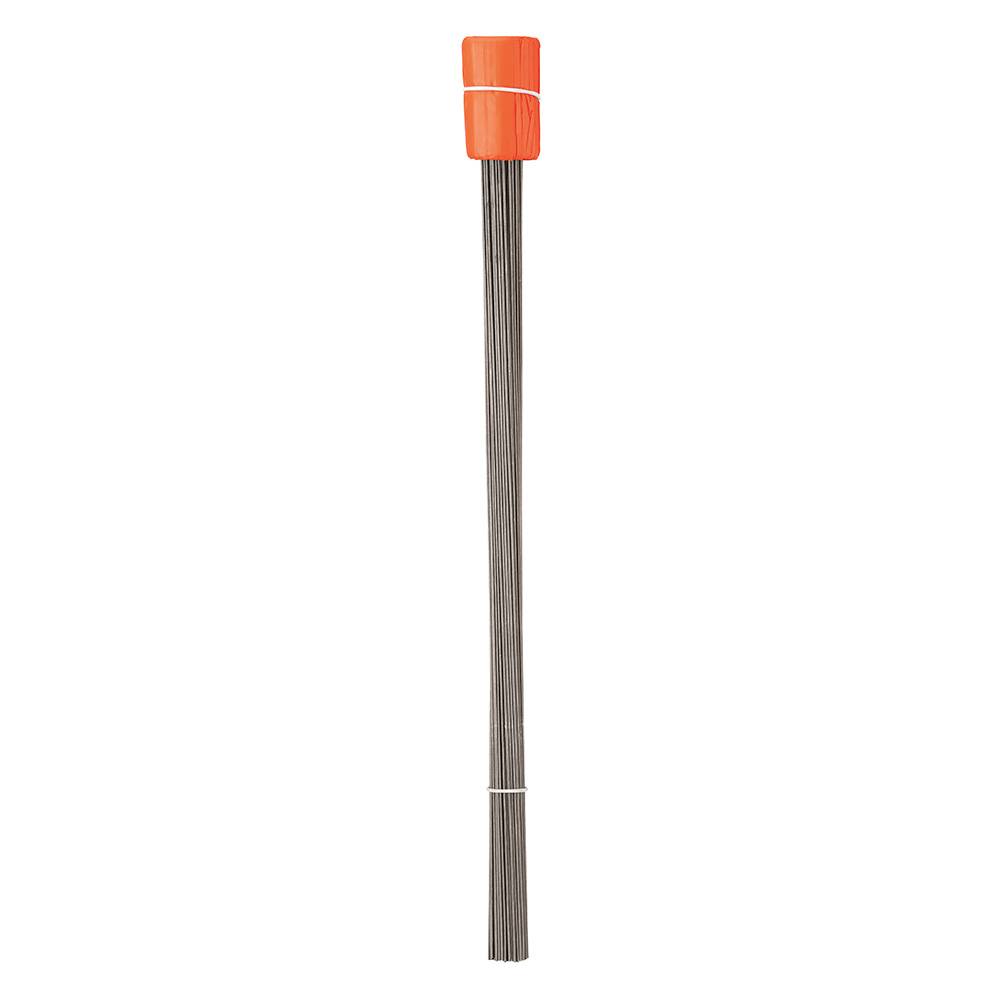 Bundle of bright orange flag stakes with metal rods for marking and measuring in woodworking and home improvement tools collections