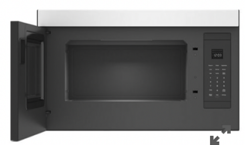KitchenAid black over-the-range microwave with flush built-in style and spacious turntable-free interior from built-in microwaves collection