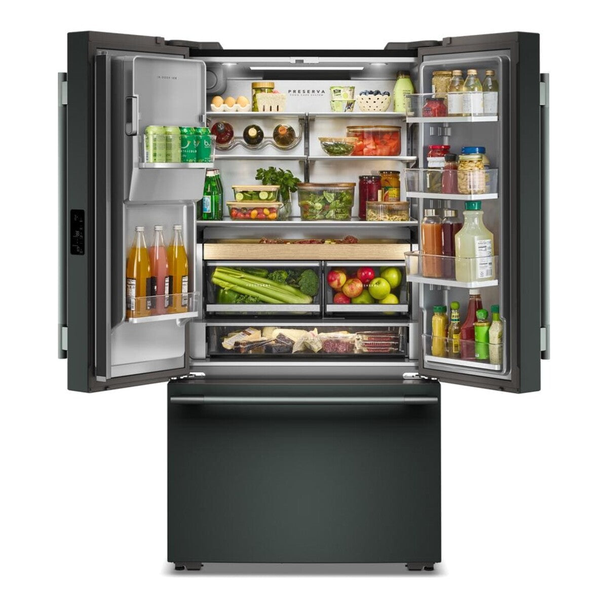 23 Cu. Ft. 36-Inch Counter-Depth French Door Refrigerator with Intelligent Auto Fill in Juniper