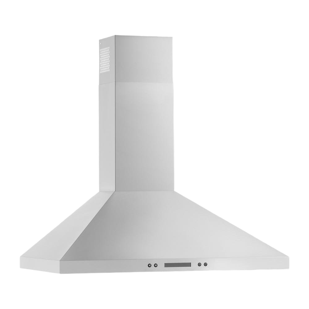 Stainless steel 30-inch wall-mounted range hood with dishwasher-safe grease filters in Kitchen & Appliances collections