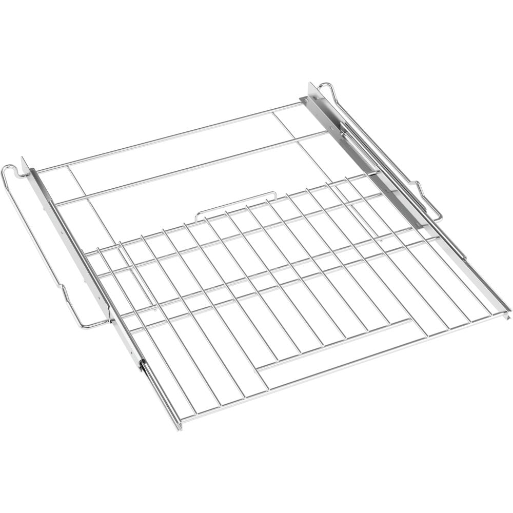 Adjustable chrome oven rack with sliding rails designed for use in single wall ovens from Kitchen & Kitchenware collection