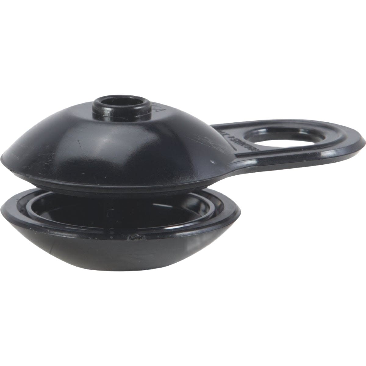 Black plastic tarp fastener with locking mechanism designed for secure outdoor tool and home improvement use