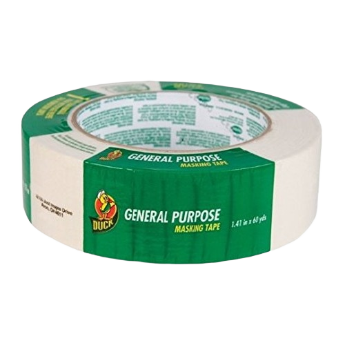 General purpose masking tape roll with green label for paint and home improvement projects in tapes collection