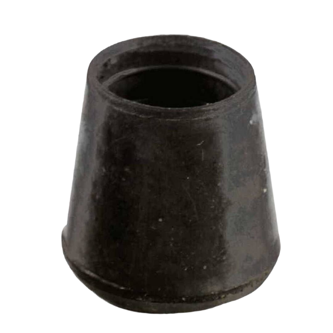 Black hi-tip rubber cap designed to protect floors from furniture scratches in home improvement hardware projects.