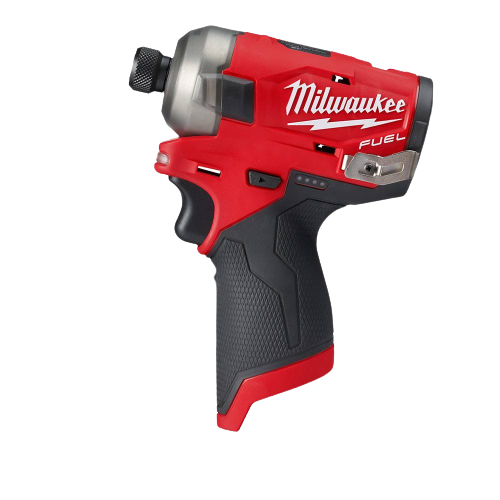 Compact red and black cordless hydraulic driver with ergonomic grip for tools and home improvement projects