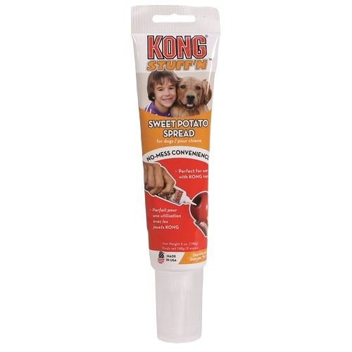 Tube of KONG Stuff 'N Real Sweet Potato spread for dogs designed for easy filling of KONG toys and treats