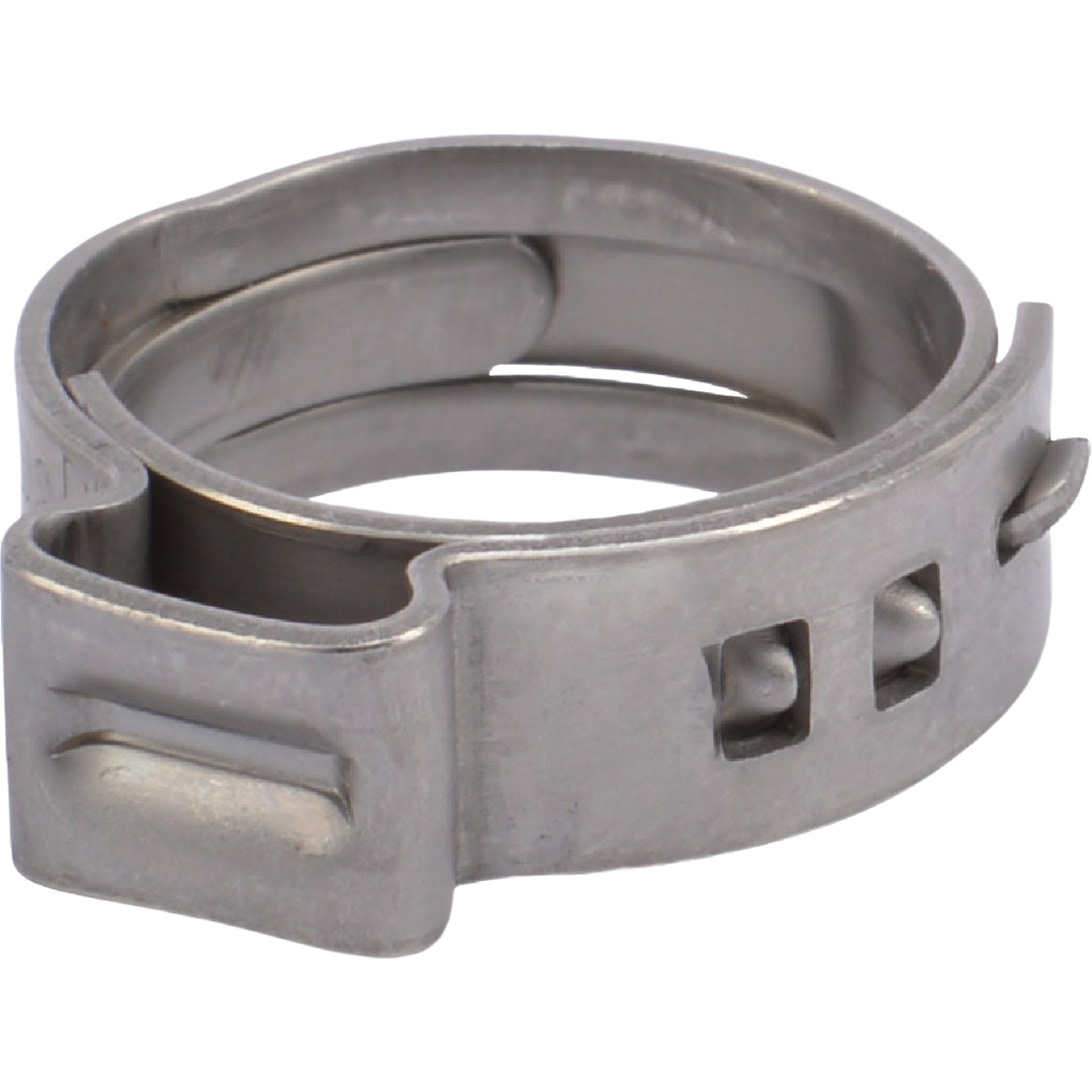Stainless steel cinch clamp for secure plumbing connections in pipes and fittings, ideal for home improvement projects under $50