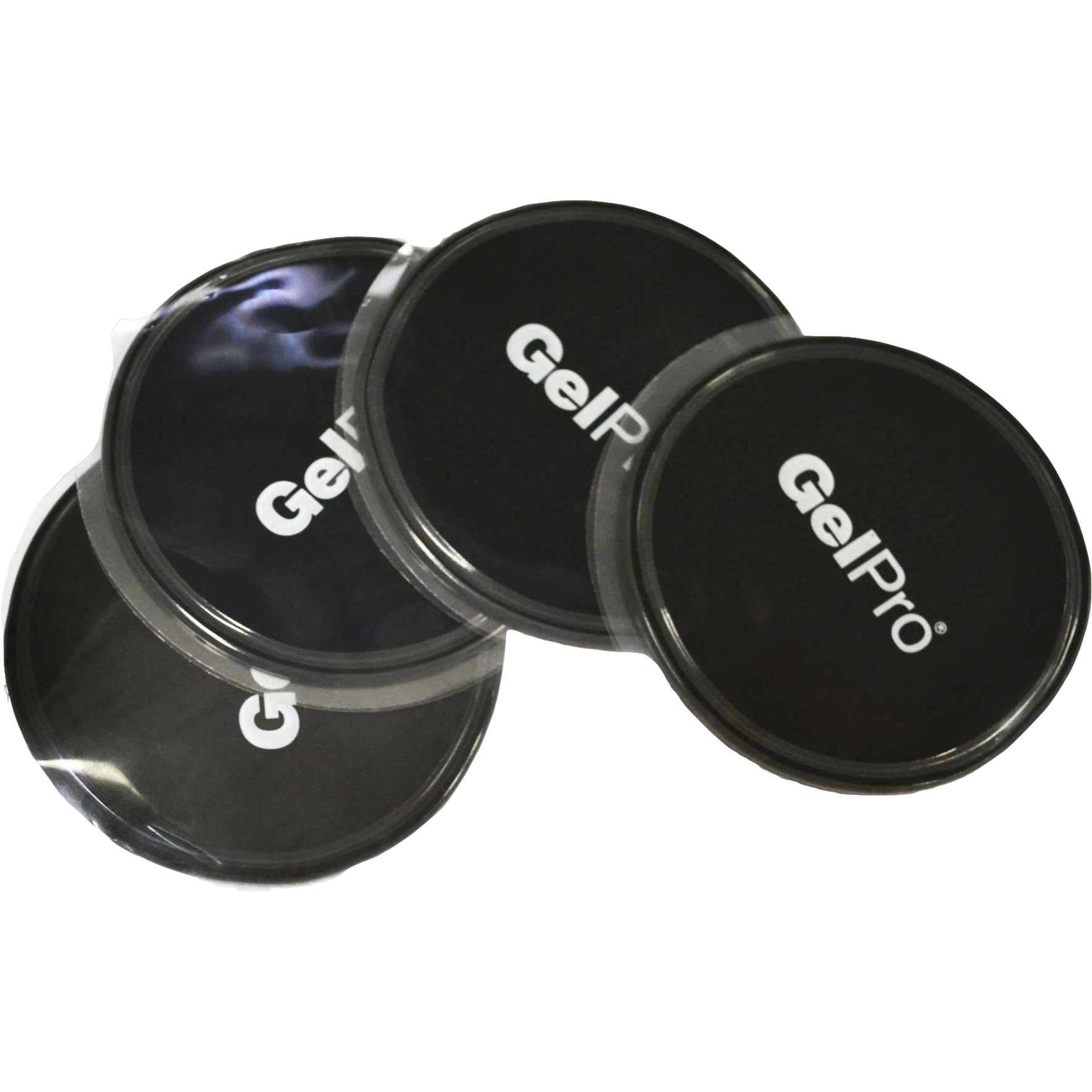 Set of four black round non-slip grip pads for bathroom and kitchen rugs, mats, and flooring accessories under $50 collection