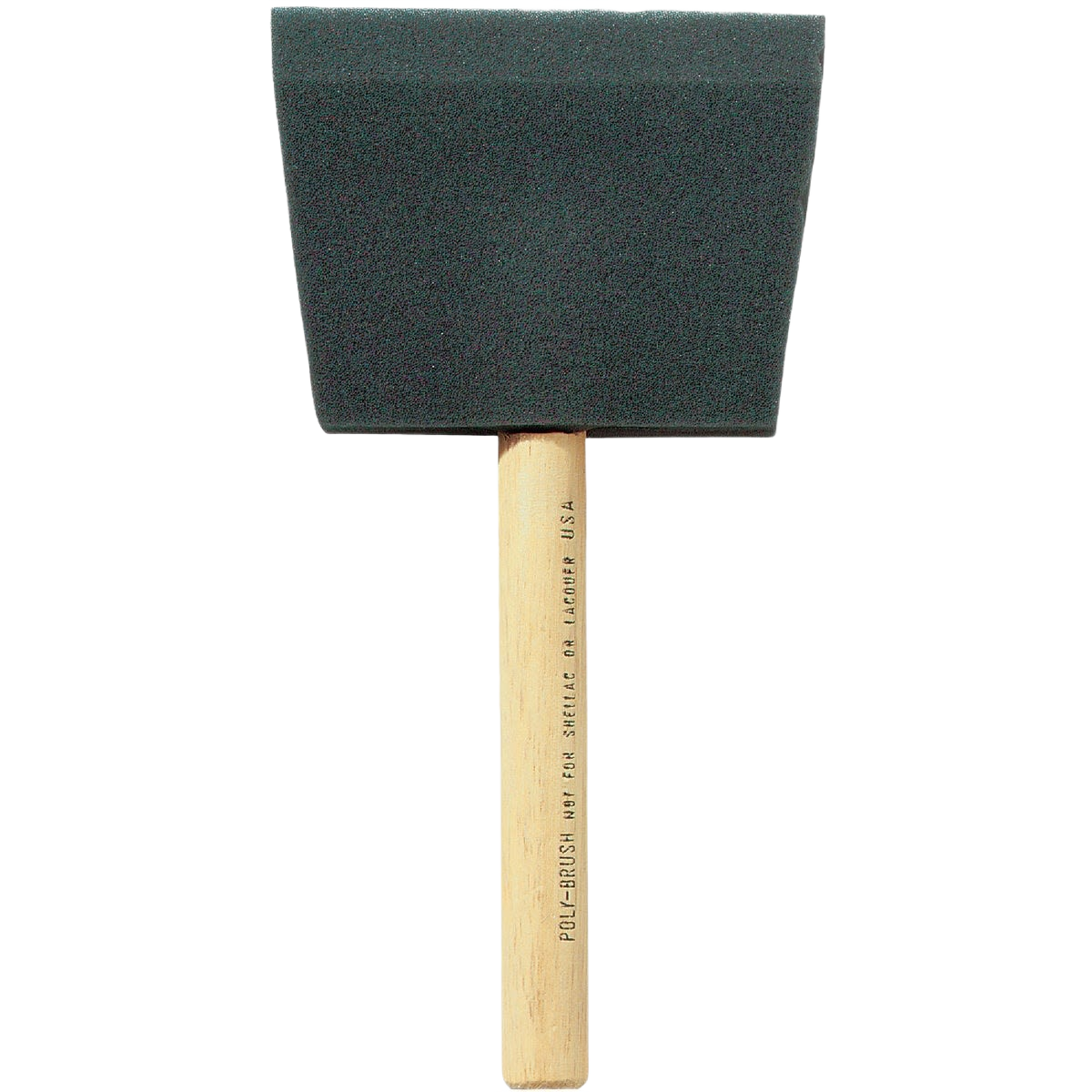 4-inch foam paint brush with wooden handle for smooth application of stains, varnish, and latex paints in home improvement projects
