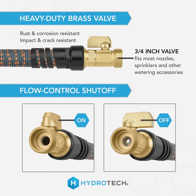 Hydrotech 5/8" x 75' Orange Expandable Burst Proof Hose