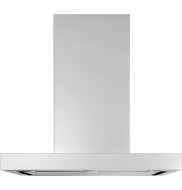 Sleek stainless steel wall mount range hood with perimeter venting, part of range hoods and kitchen appliances collections