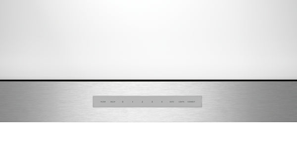 Stainless steel range hood control panel with touch buttons in Over the Range Hoods and Appliances collection