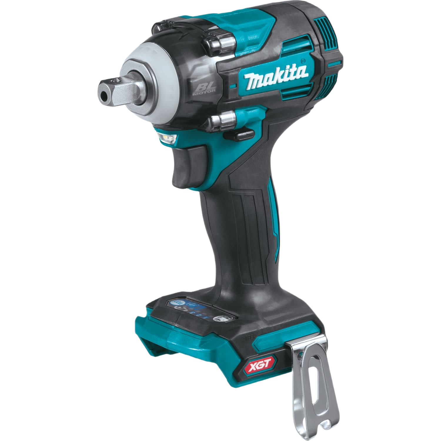 Cordless teal and black impact wrench with metal anvil and ergonomic grip for tools and home improvement tasks