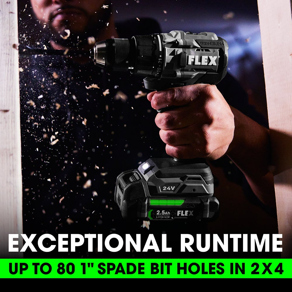 FLEX 24V Drill Driver, Impact Driver, Reciprocating Saw, and Work Light Kit