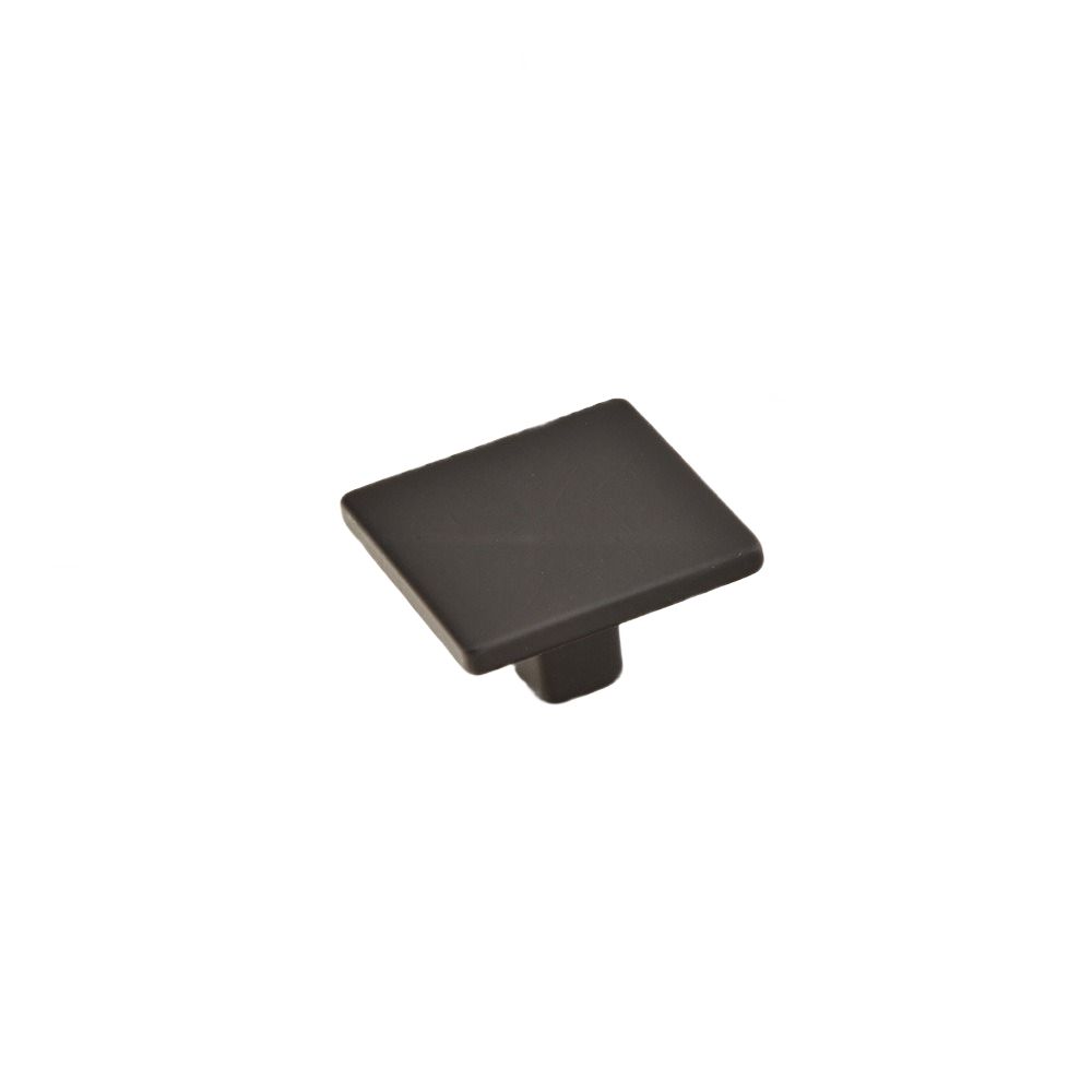 Matte black square cabinet knob with modern design for furniture hardware and home improvement collections under $50