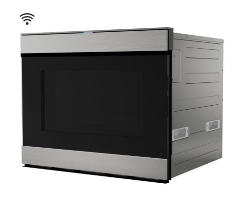 Wi-Fi enabled built-in flat panel microwave drawer with stainless steel trim in microwaves and kitchen appliances collection