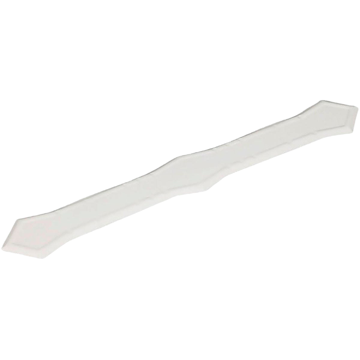 White aluminum downspout band with angled edges for secure pipe connection in home improvement projects
