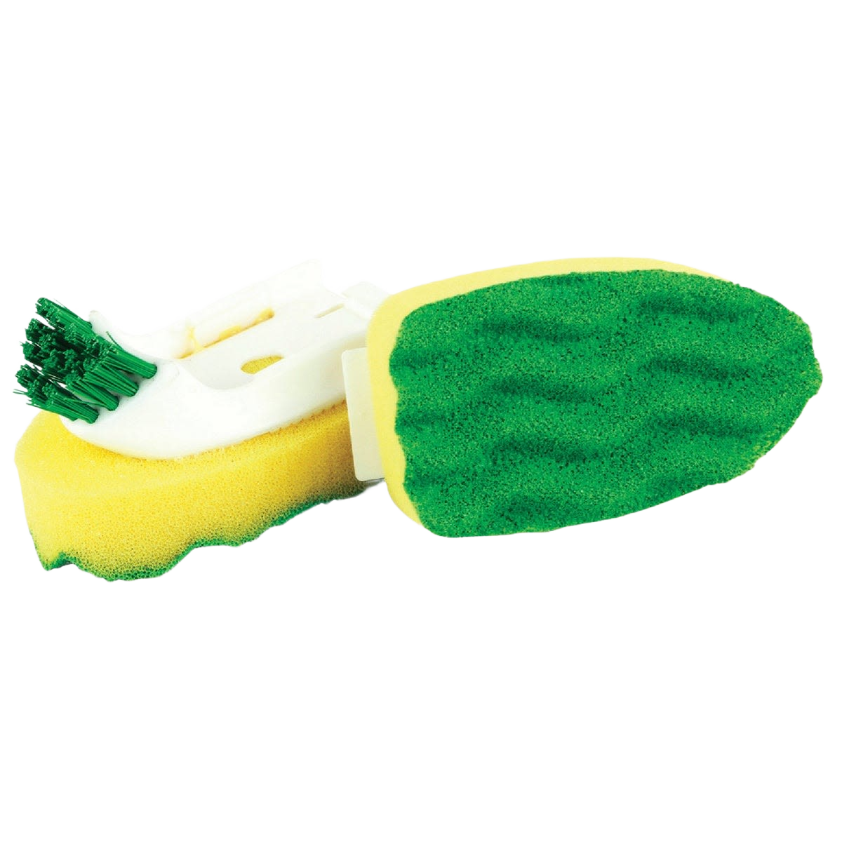 Green and yellow sponge refill with scrubber surface for cleaning tools and home improvement tasks under $50 collections