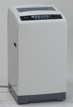 White top load washer with digital control panel and compact design in Washers and Appliances collections