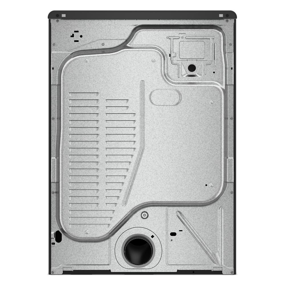 Rear view of stainless steel panel for electric dryer showing vent opening and internal structural design from dryers collection