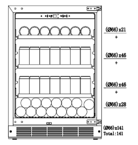 Cellara by Element 24 in., 7 Bottle and 115 Can Single Zone Wine and Beverage Cooler - EBS24BES