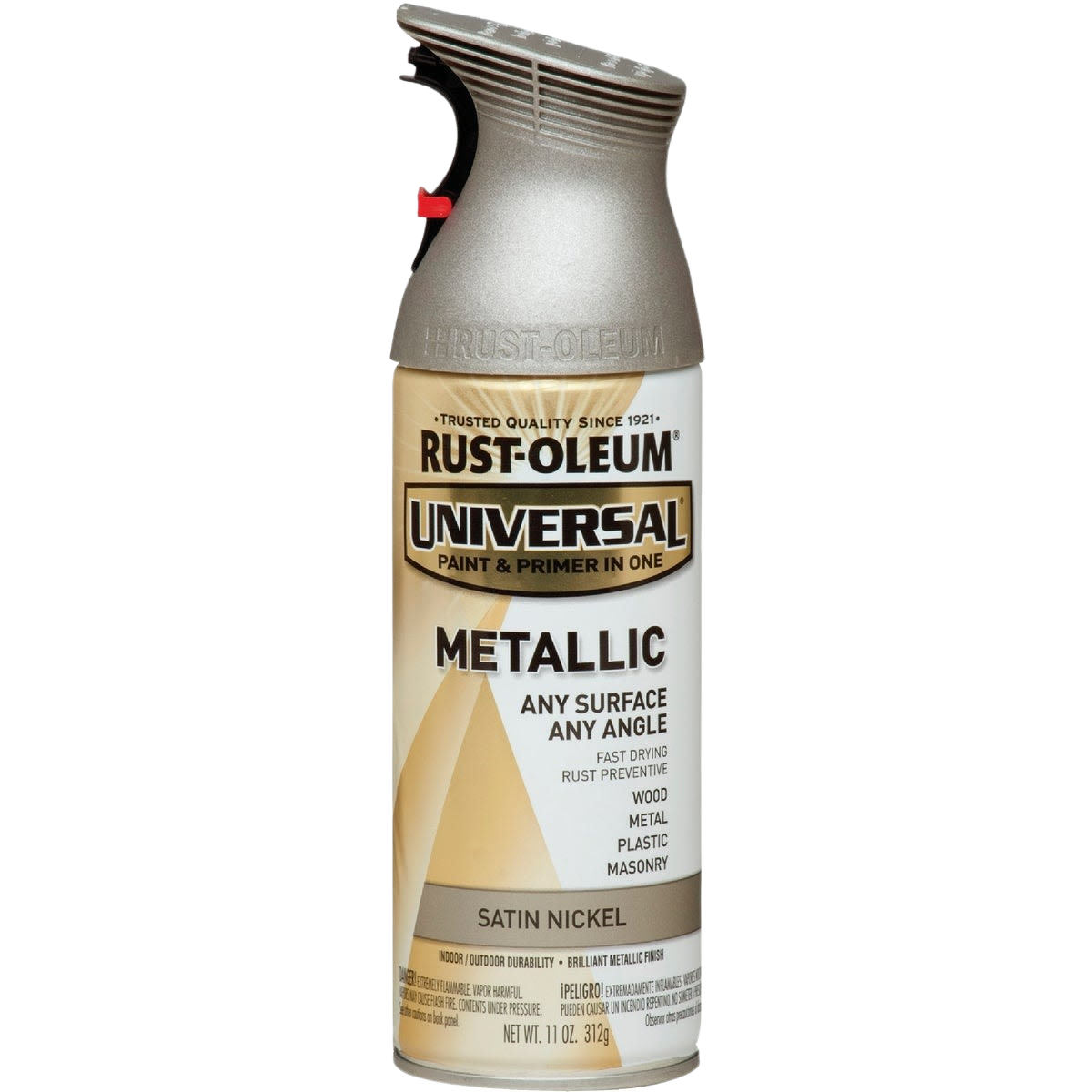 Rust-Oleum Universal satin nickel metallic spray paint can for home improvement in Paint & Supplies under $50