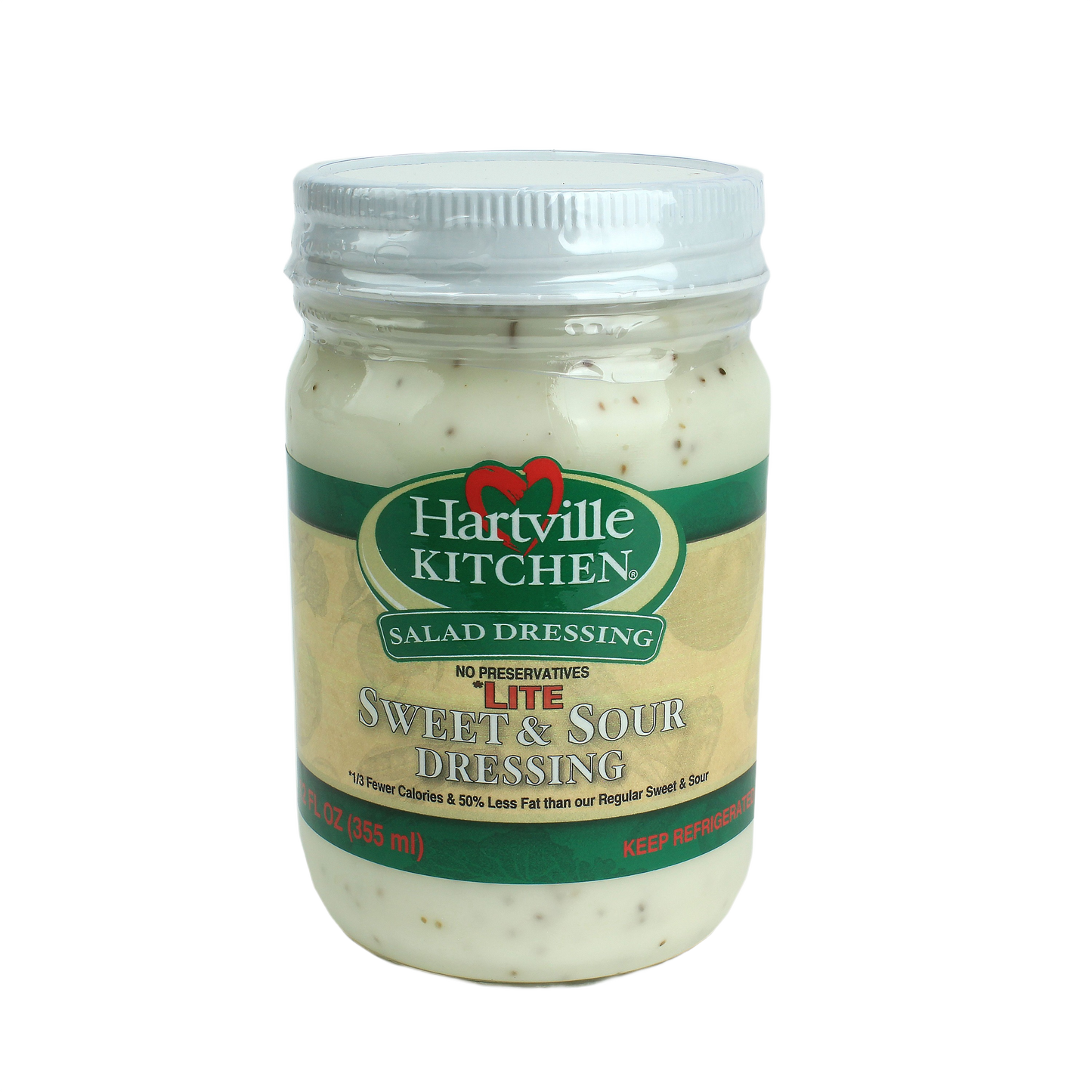 Hartville Kitchen lite sweet and sour salad dressing in a 12 oz jar from salad dressings and food beverage collections