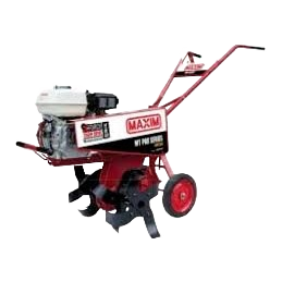 Red and white commercial-grade tiller with sturdy metal tines and durable construction, part of rental equipment, tillers, and all products at Hartville Hardware.