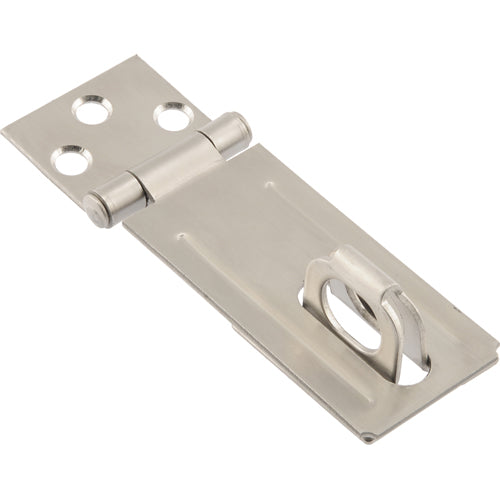 Stainless steel hasp with fixed staple for securing doors in hardware and home improvement tools under $50 collections