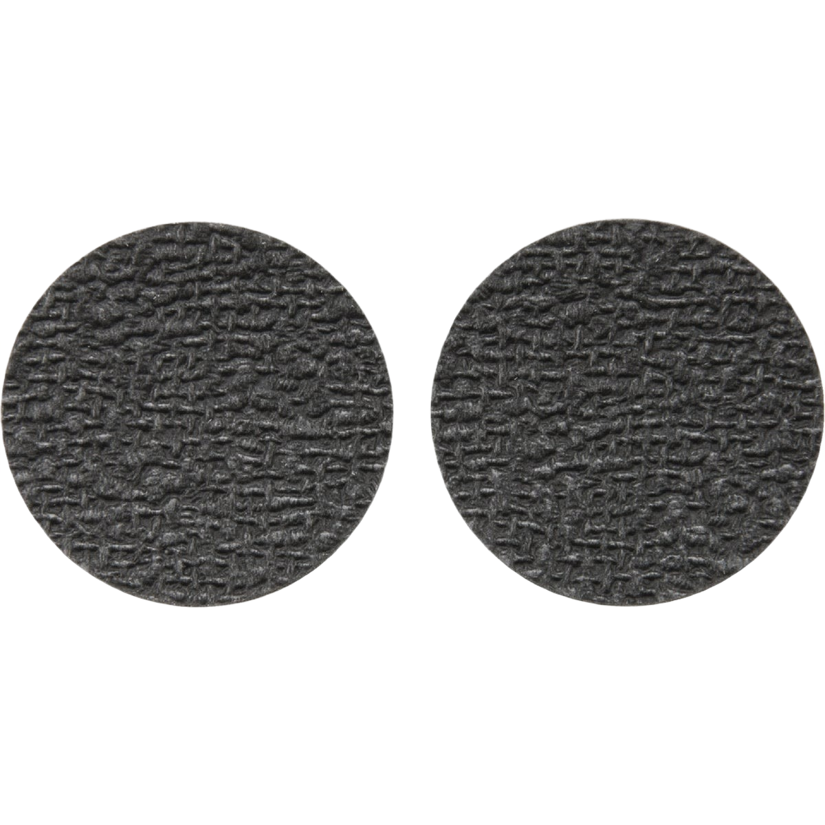 Two round black non-skid adhesive pads for furniture protection in hardware and furniture accessories collections