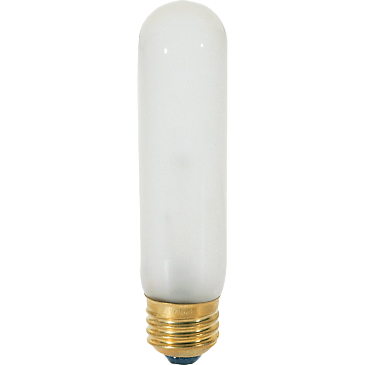 White tubular incandescent appliance bulb with brass screw base for lighting and electrical applications under $50 collections
