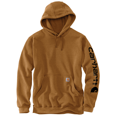 Carhartt Men's Loose Fit Midweight Logo Sleeve Graphic Hoodie