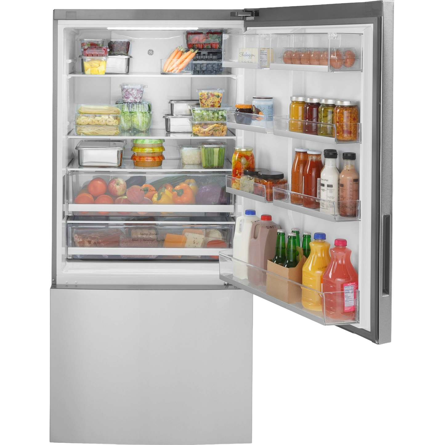 GE® ENERGY STAR® 17.7 Cu. Ft. Counter-Depth Bottom-Freezer Refrigerator