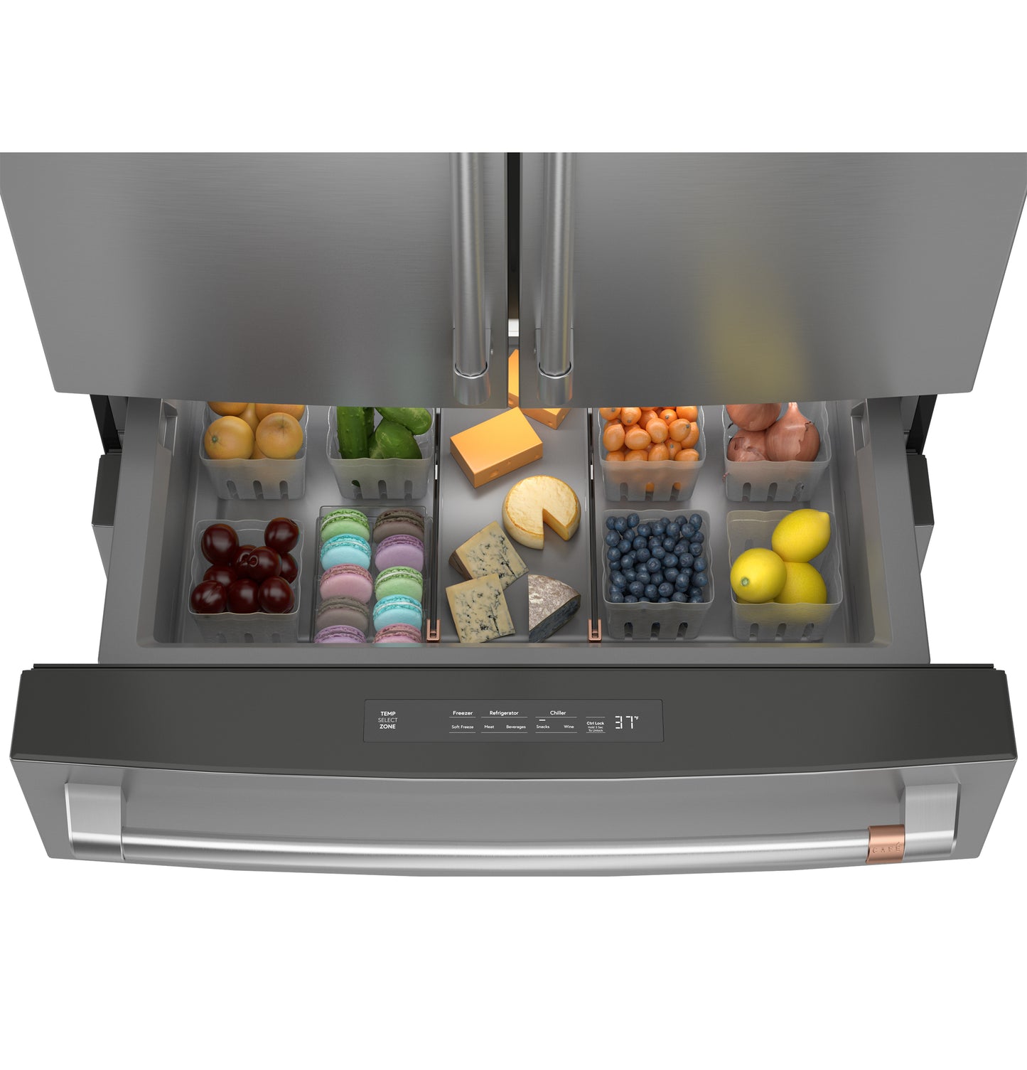 CAFÉ™ ENERGY STAR® 23.2 Cu. Ft. Smart Counter-Depth 4-Door French-Door Refrigerator With Dual-Dispense AutoFill Pitcher