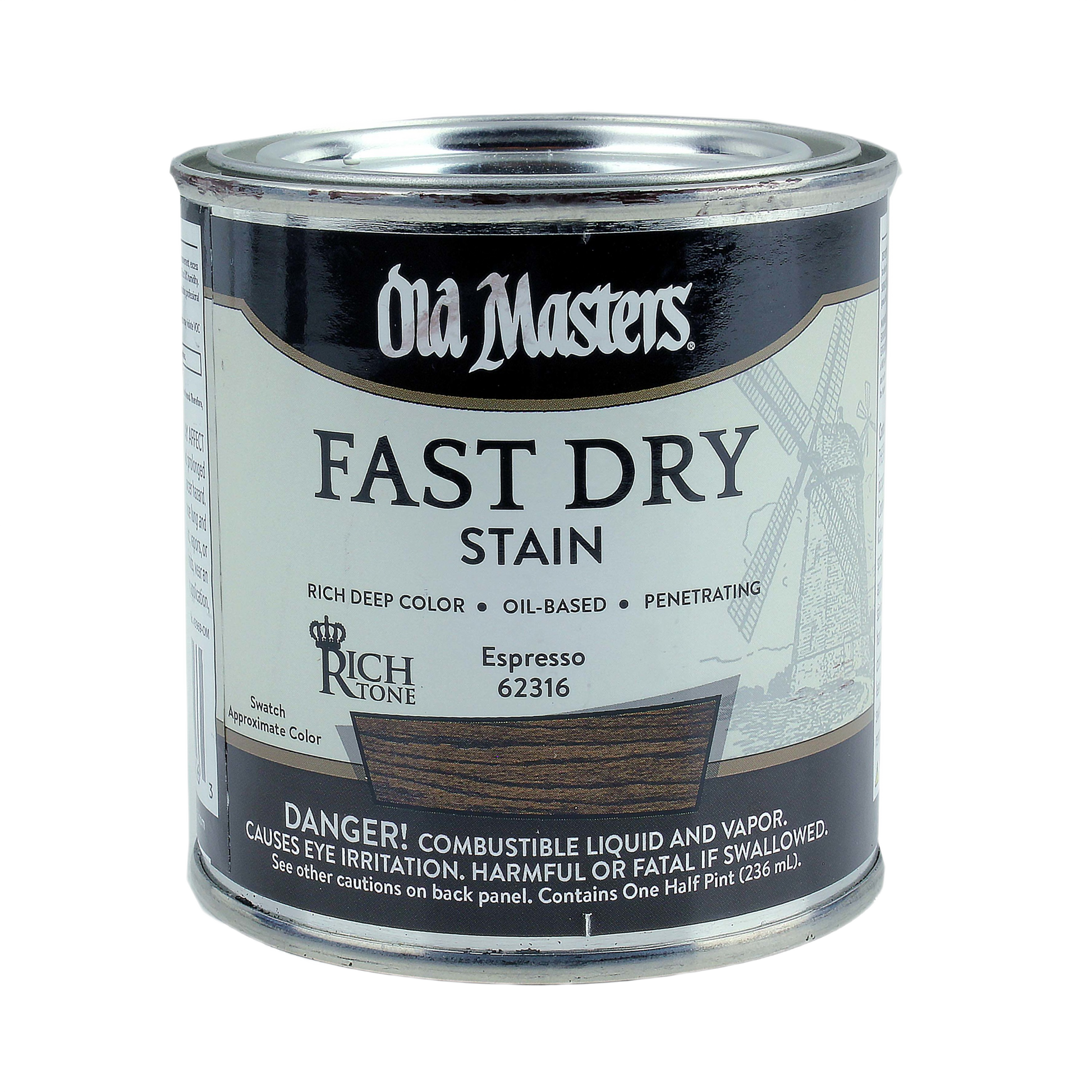 Oil-based fast drying interior stain in espresso color for wood finishing and home improvement projects under $50