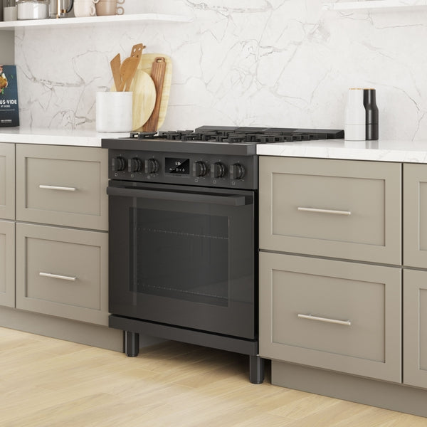 800 Series, Dual Fuel Freestanding Range, 30'', Black Stainless Steel