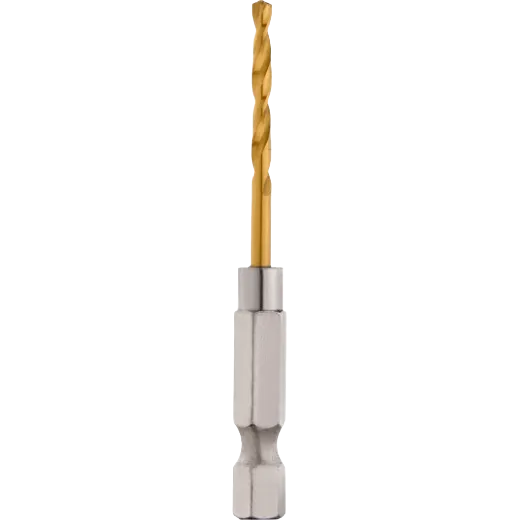 7/64 inch titanium-coated drill bit with impact duty design for power tool accessories and home improvement tasks