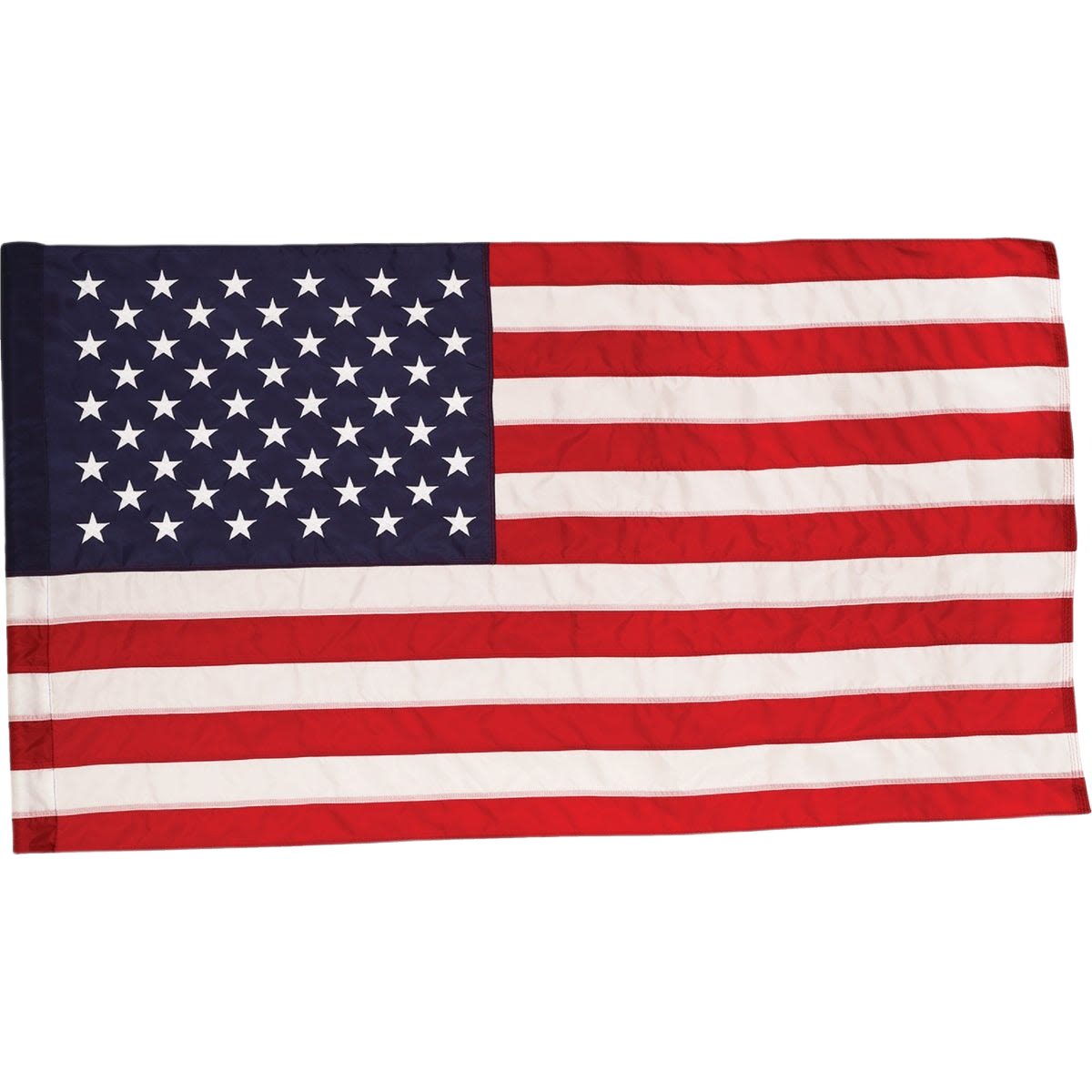 American flag with sewn stripes and embroidered stars for outdoor living and lawn decor under $50 collections