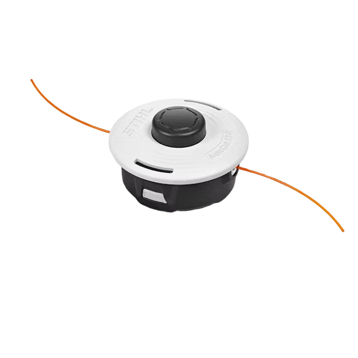 White and black nylon line head with orange trimming lines for power tool accessories and home improvement under $50 collection