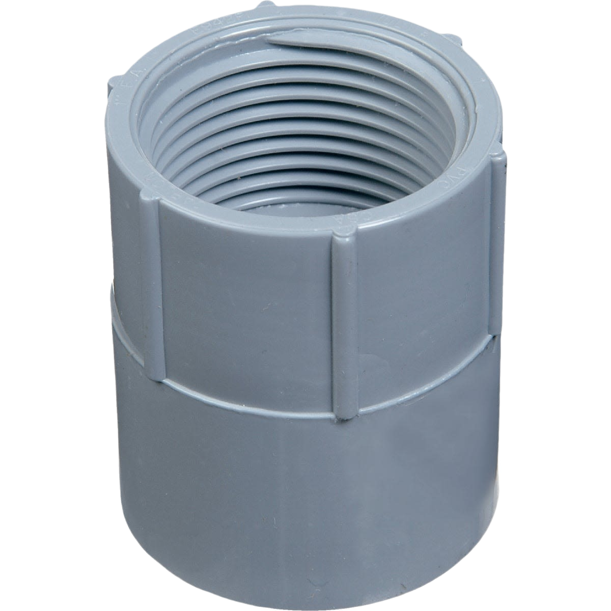Gray PVC female threaded and socket adapter for electrical conduit fittings in home improvement projects under $50 collection